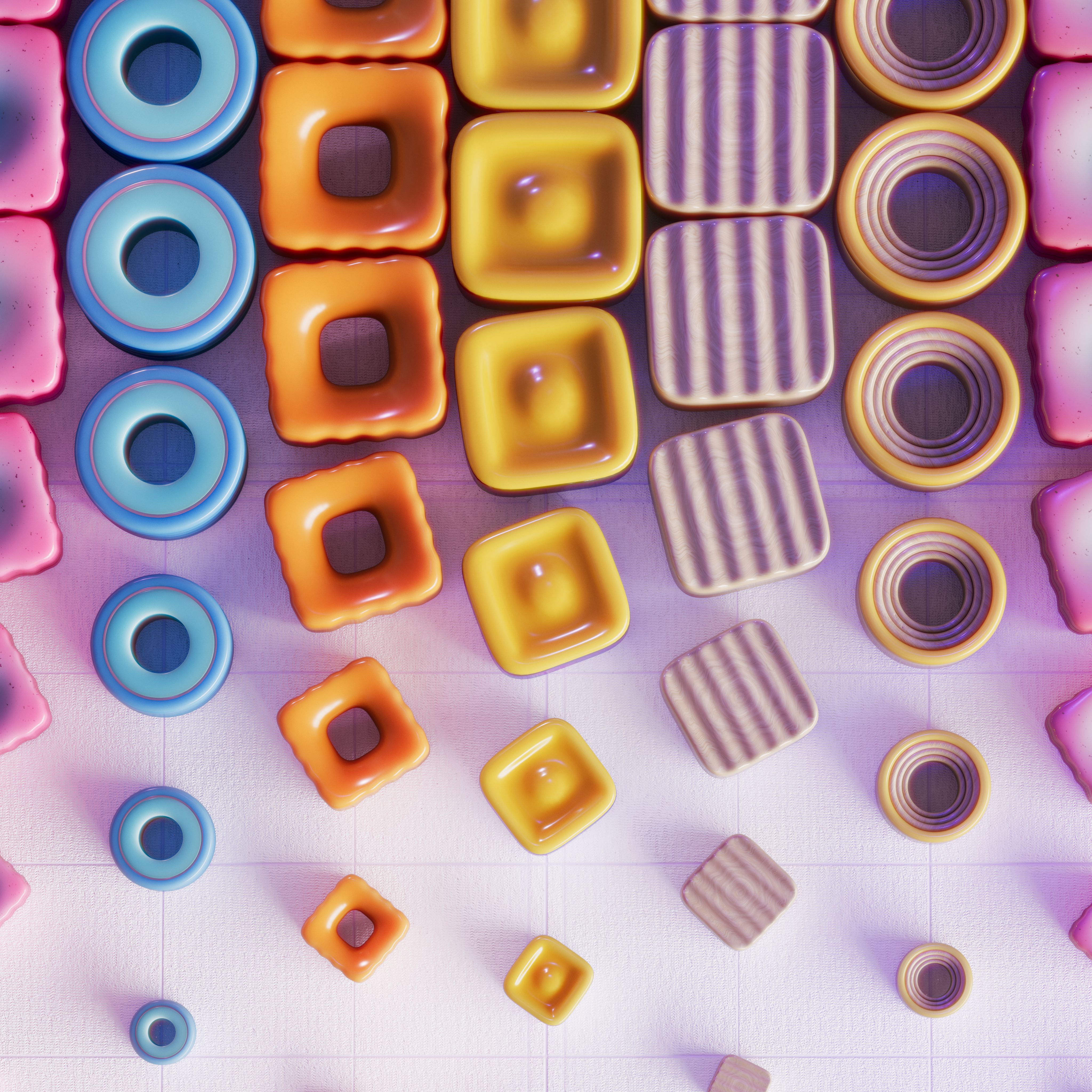 Colorful rounded geometric pattern