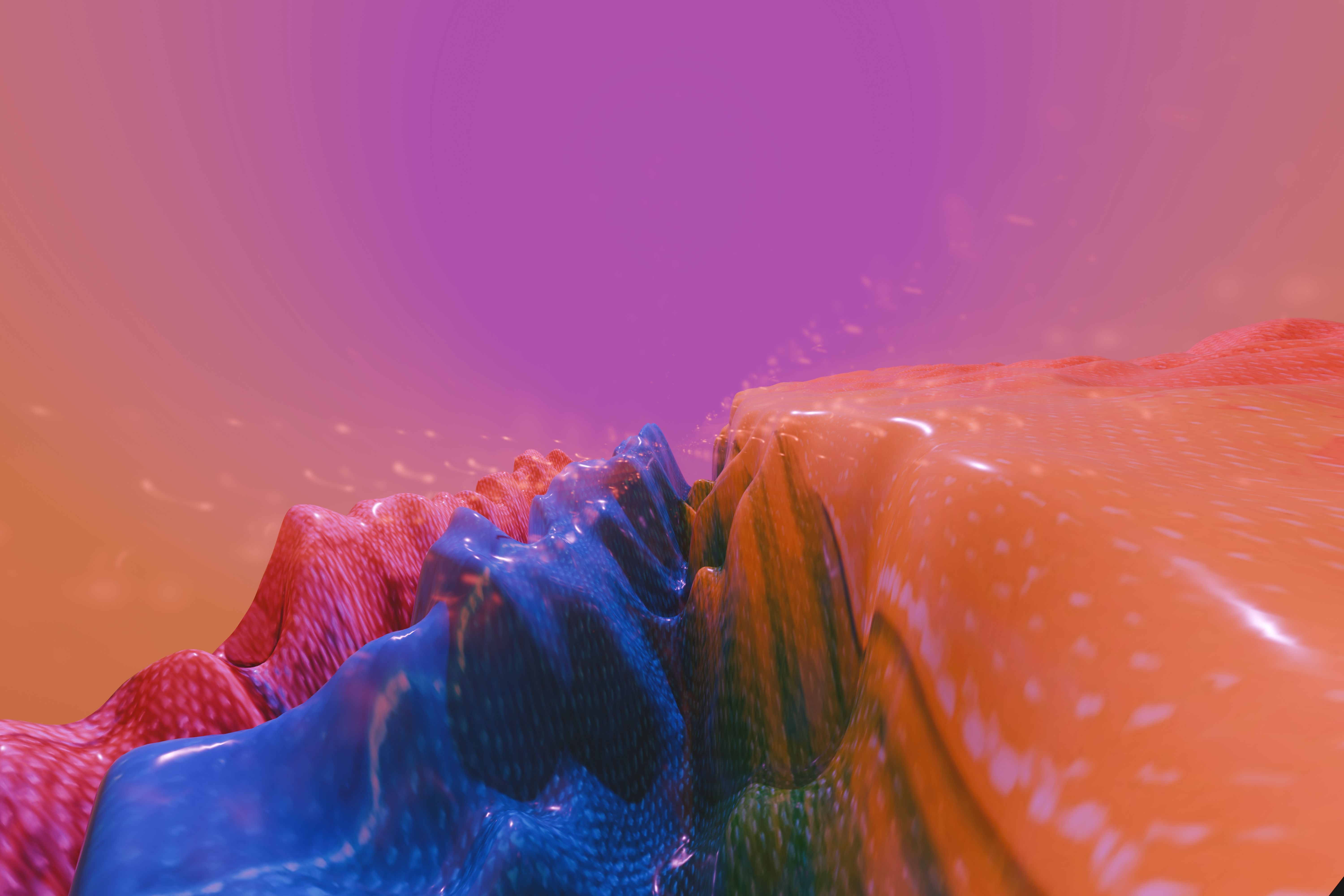 Colorful abstract 3D landscape