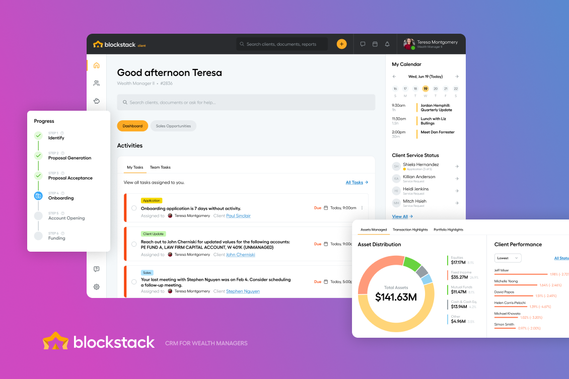 CRM dashboard screen