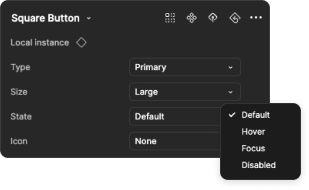 Component property panel example